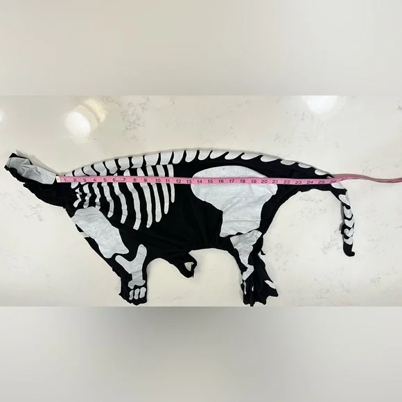 Spooky Skeleton Dog Costume - Black and White - Picture 3 of 4